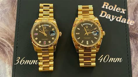 rolex day date 36 vs 40